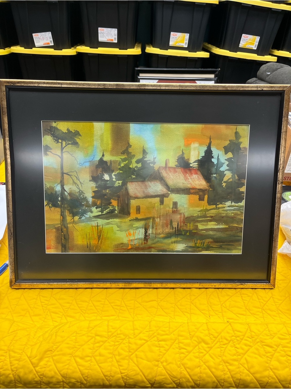 Signed C J Barr Farmhouse Painting